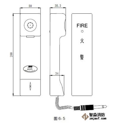 GST-TS-100A/100B消防電話分機外形尺寸圖2